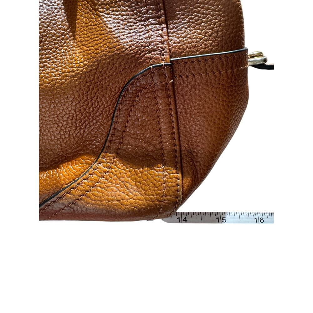 Vintage Y2K Kattee Leather Tote Bag Saddle Brown Shoulder Distressed Boho Luxury - Picture 6 of 16